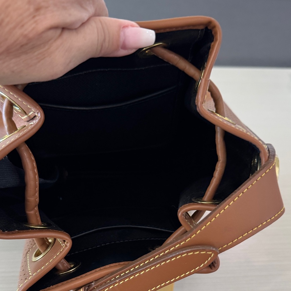 Dooney & Bourke Tan Leather Bucket Bag - Picture 9 of 9